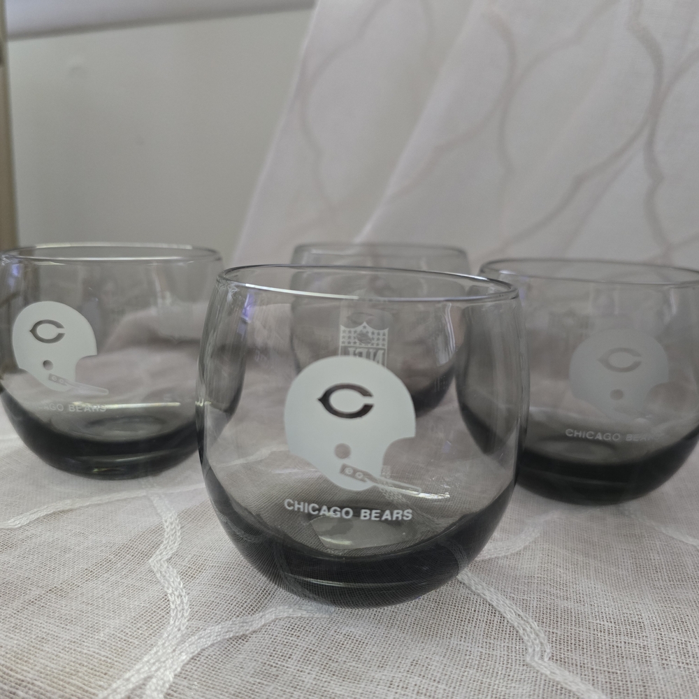 Chicago Bears Bar Glasses, Set Of 4
